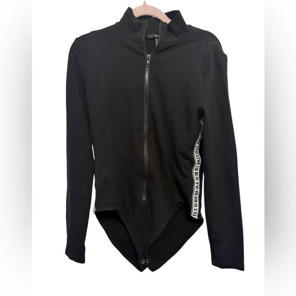Forever 21 Black Zip-Up Bodysuit - Picture 1 of 3